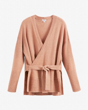 Női Cuyana Single Origin Cashmere Wrap Pulóverek Bézs | FNL4911GA