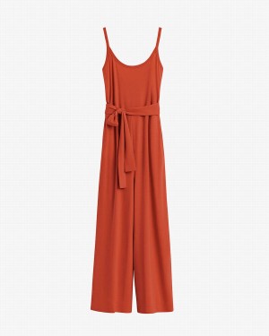 Női Cuyana V-Back Jumpsuit Narancssárga | BJC9569DB