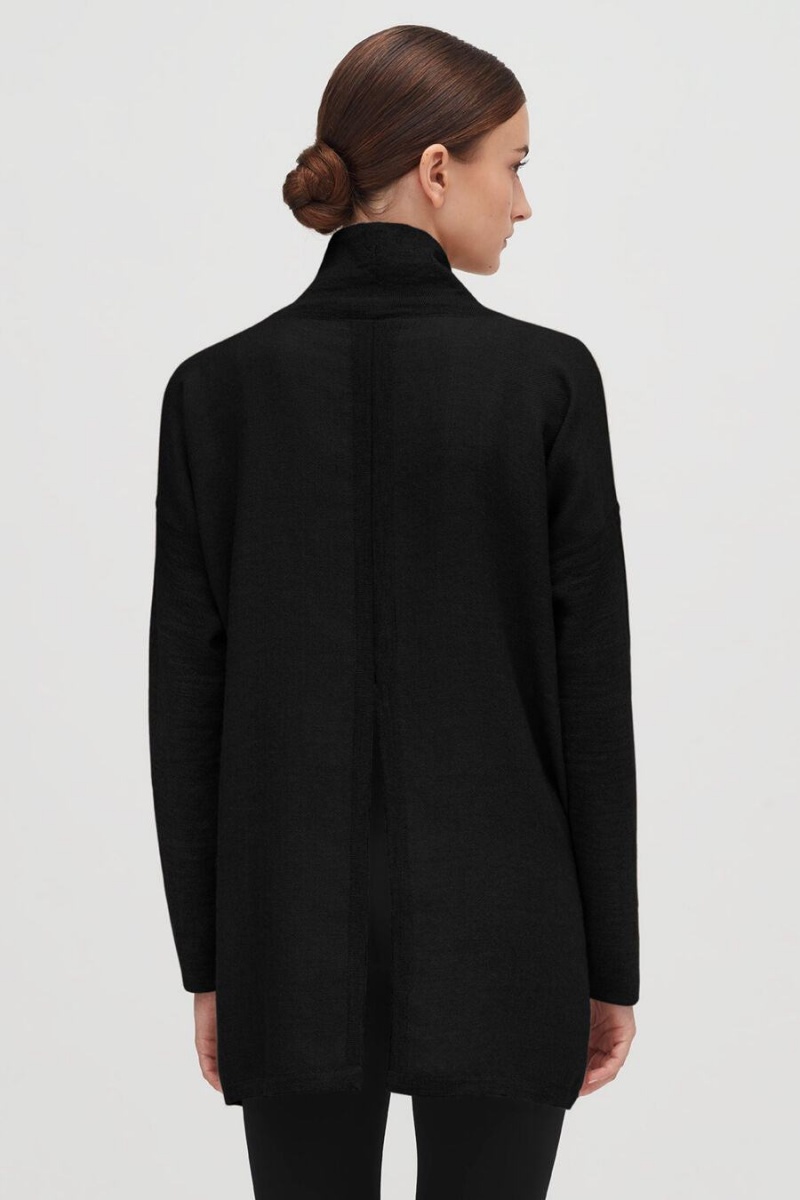 Női Cuyana Alpaca Open-Back Turtleneck Pulóverek Fekete | LLQ8871MU