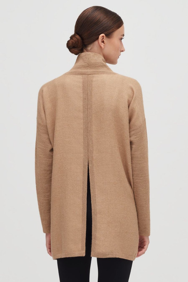 Női Cuyana Alpaca Open-Back Turtleneck Pulóverek Barna | DFA2055RE