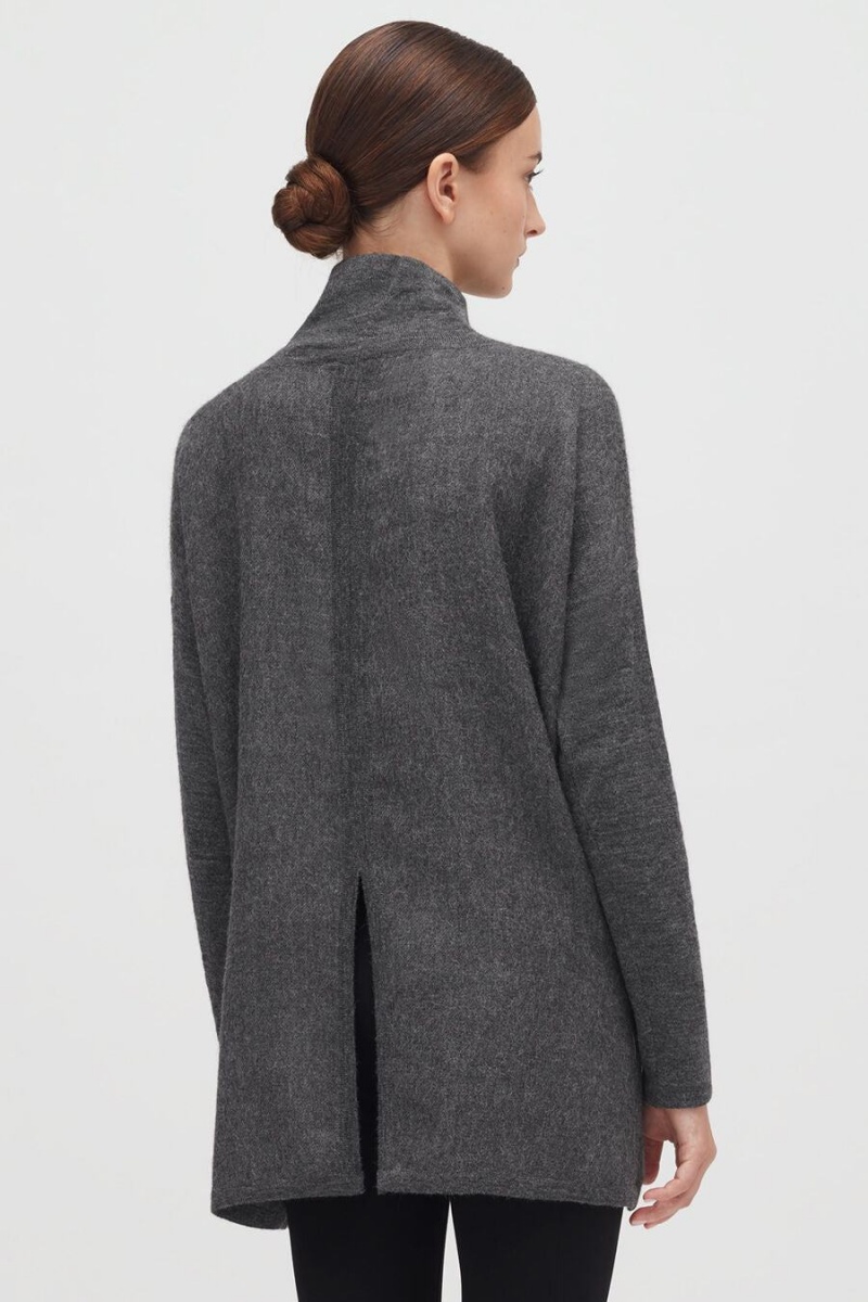 Női Cuyana Alpaca Open-Back Turtleneck Pulóverek Szürke | NIM5758OD