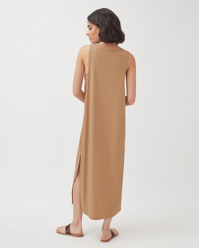 Női Cuyana Drape-Back Ruha Barna | XPZ7853JB