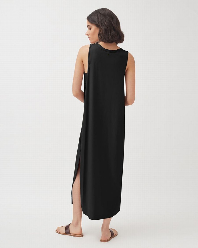 Női Cuyana Drape-Back Ruha Fekete | WKD5074XS