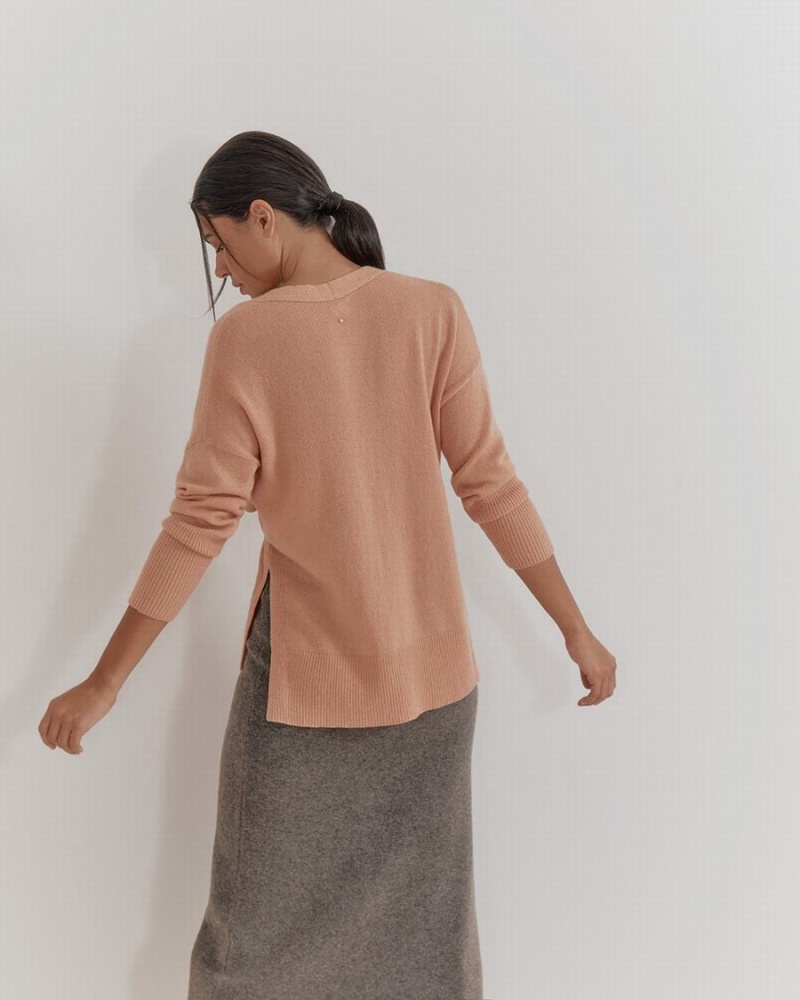 Női Cuyana Single Origin Cashmere Wrap Pulóverek Bézs | FNL4911GA