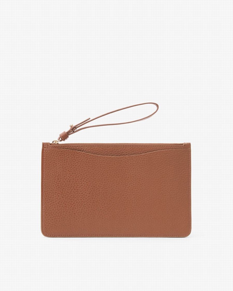 Női Cuyana Slim Wristlet Pénztárca Barna | ZLQ8279UO