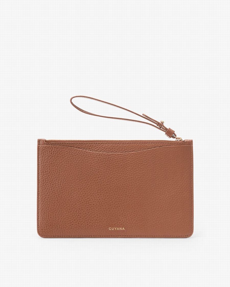 Női Cuyana Slim Wristlet Pénztárca Barna | ZLQ8279UO