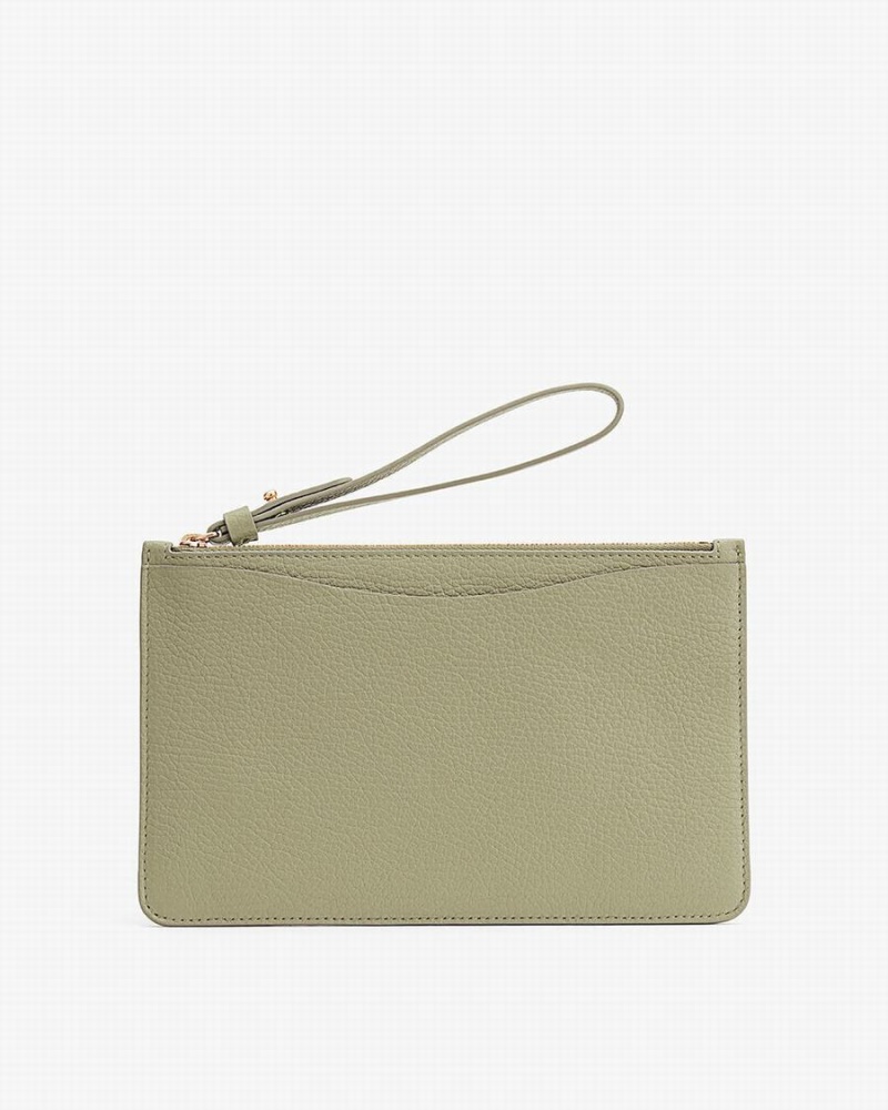 Női Cuyana Slim Wristlet Pénztárca Zöld | KJL1418ED