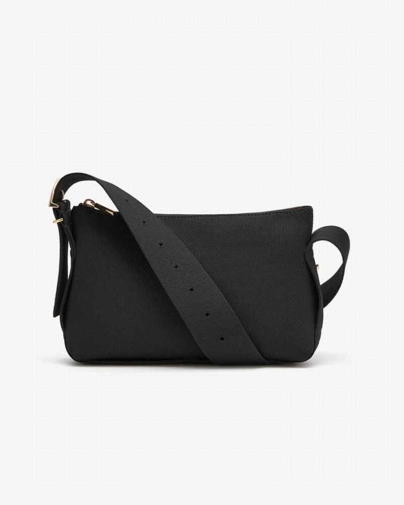 Női Cuyana Small Sling Crossbody Táska Fekete | VTP8593MM