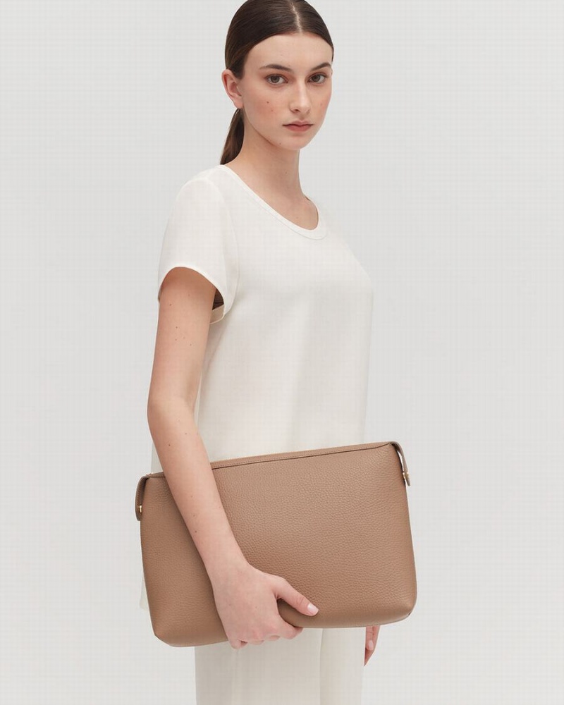 Női Cuyana System Insert Pouches Khaki | TGZ5897QI