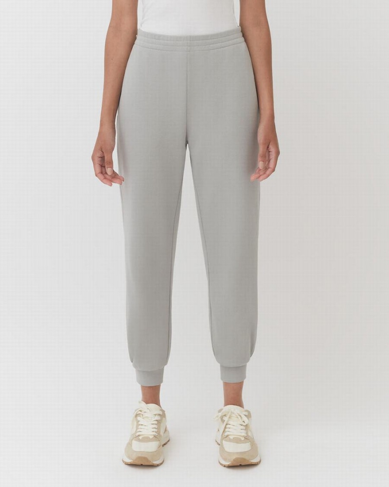 Női Cuyana Terry Sculpted Jogger Nadrág Szürke | SYW9573YK