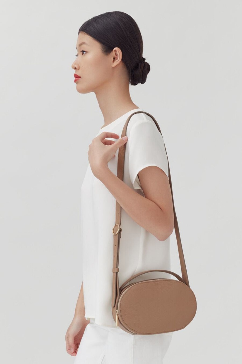 Női Cuyana Top Handle Crossbody Táska Khaki | ADO8773SB