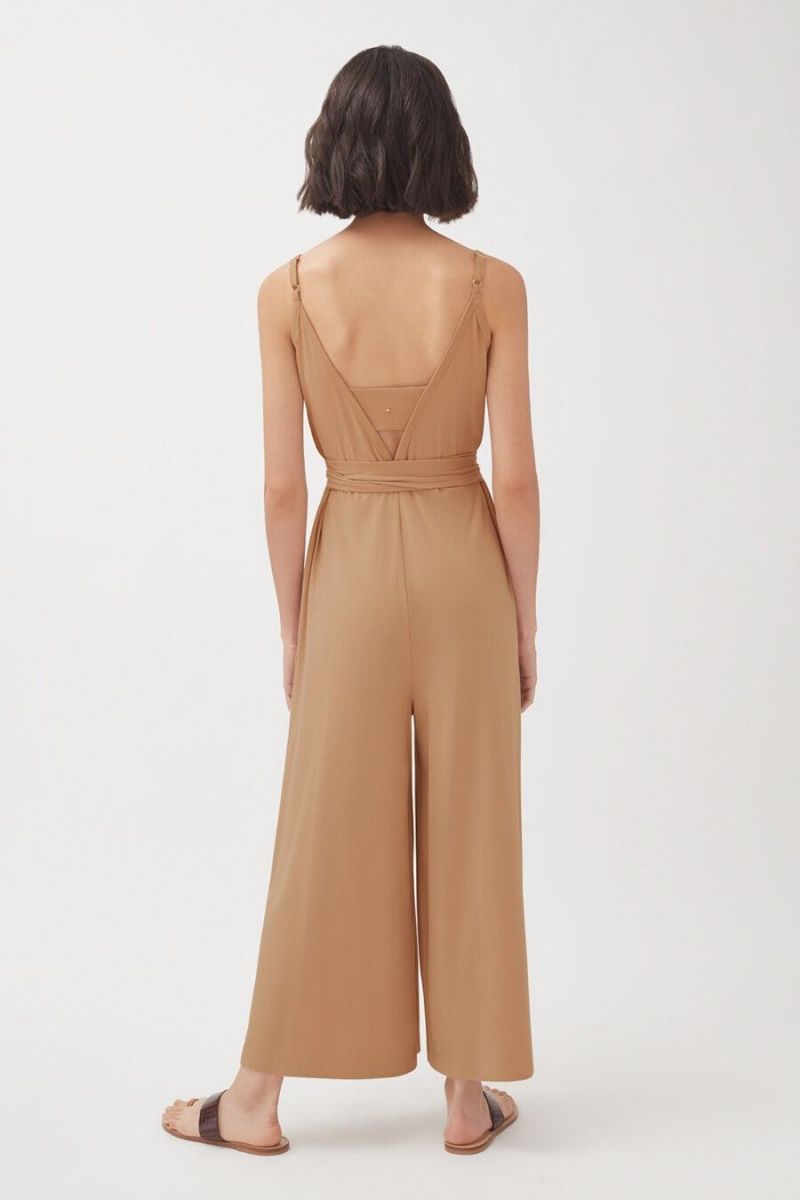 Női Cuyana V-Back Jumpsuit Barna | JBD646AL